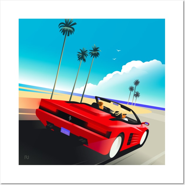 Outrun Wall Art by Ricard Jorge illustration